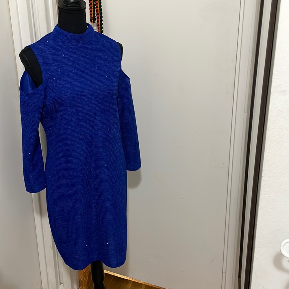 The little blue sequin dress